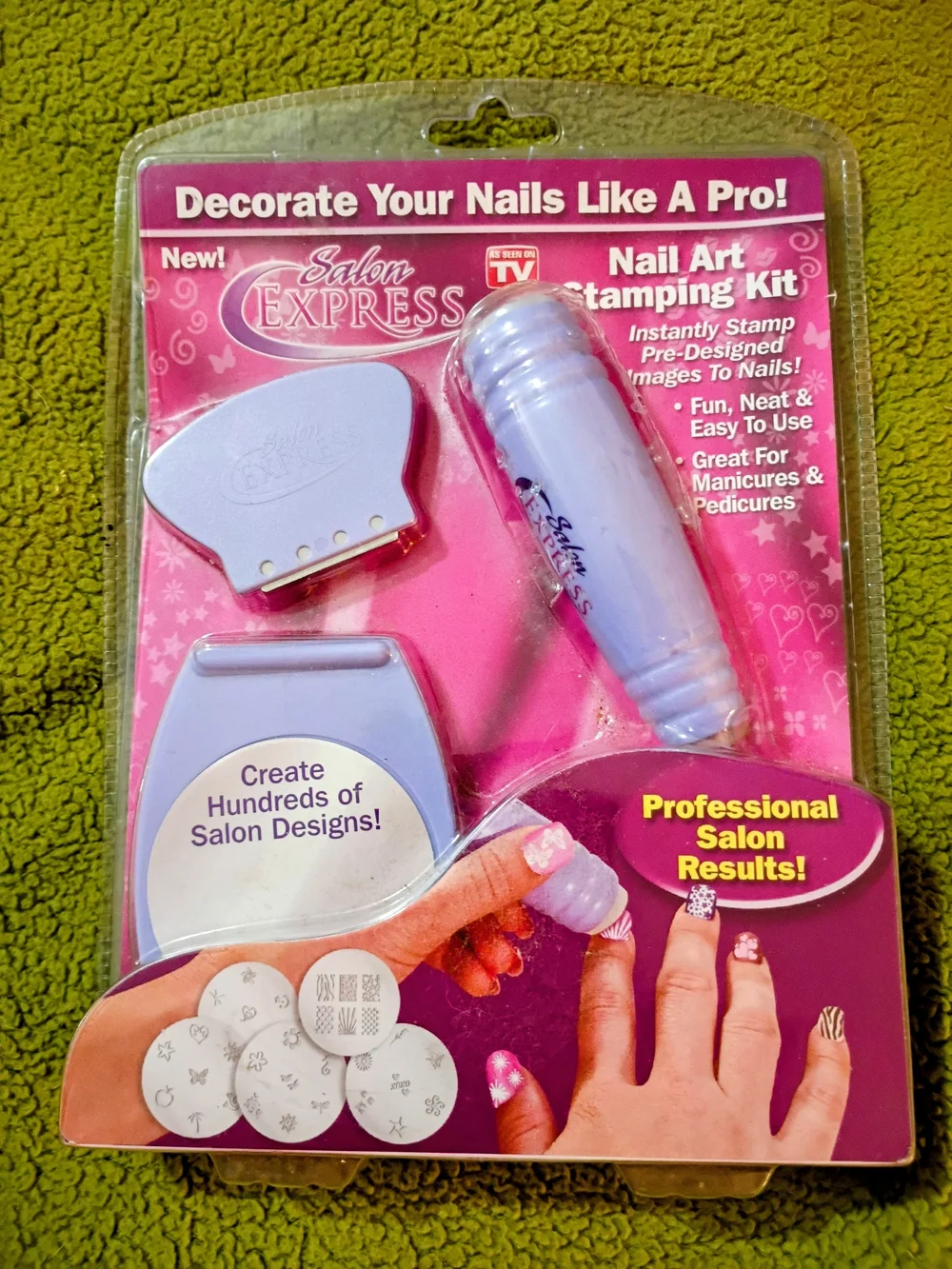 Express Nail Art Stamping Kit - Light Purple